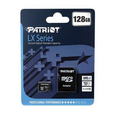 Карта пам'яті microSDXC (UHS-1) Patriot LX Series 128Gb class 10 (adapter SD) (PSF128GMCSDXC10) [802862]