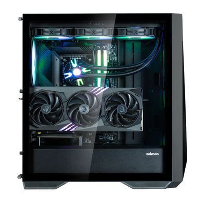 Корпус Zalman Z9 Iceberg MS без БЖ, 2xUSB3.0, 2xUSB2.0, 1xUSB 3.1 Gen2 Type-C, 4x140мм ARGB, VGA 390мм, LCS ready, TG Side Panel, EATX, чорний (Z9ICEBERGMSBLACK) [109650]