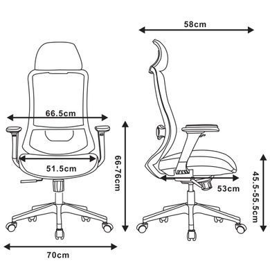 Крісло 2E OFFICE OC150, тканина, 4D-підлокітники, підголівник, сірий (2E-OC150-GREY) [115297]