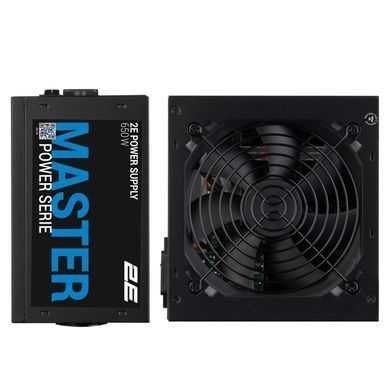 Блок живлення 2E Master Power (650W), >80%, 80+ White, 120мм, 1xMB 24pin(20+4), 1xCPU 8pin(4+4), 3xMolex, 5xSATA, 2xPCIe 8pin(6+2) (2E-MP650-120APFC) [109513]