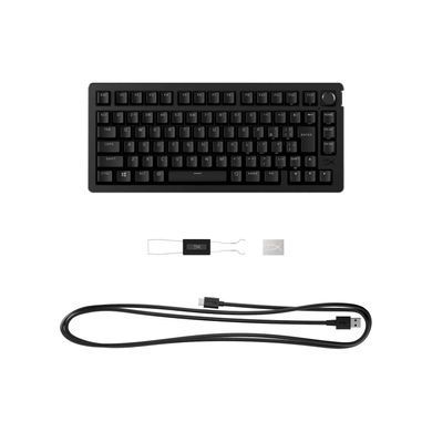 Клавіатура механічна HyperX Alloy Rise 75key, Red, USB-A/WL/BT, EN/UA, RGB, чорний (91Y91AA) [103637]