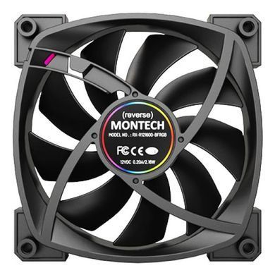 Корпусний вентилятор 120MM MONTECH (RX120 PWM BLACK) [502083]