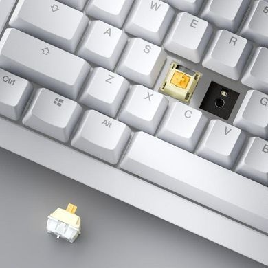 Клавіатура бездротова Ducky One X Wireless магнітні перемикачі, білий (ON2408AST3-DAUSPDOECL2WW1) [503900]