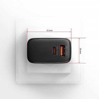 Мережевий зарядний пристрій AXAGON, QC3.0,4.0/AFC/FCP/PPS/Apple + PD type-C, 45W, Чорний (ACU-PQ45) [502998]