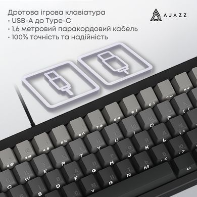 Клавіатура Ajazz AK650 Day Dream Switch Gradient Black USB-C (AK650-DD-BG) [618095]