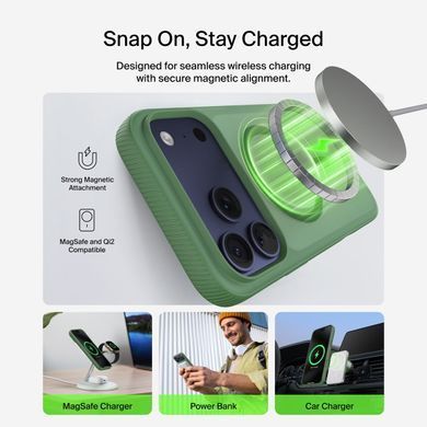 Чохол Belkin для iPhone 17 Pro Max, Magnetic Protective Grip, Sage (MSA036HQSE) [112129]