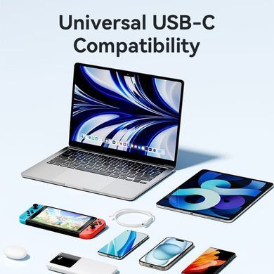 Кабель USB 2.0 Type-C M-M, 1.0 м 60W White Nickel-Plated Vention (TRCWF) [404579]