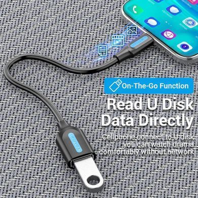 Кабель Vention USB 3.1 Type-C - OTG USB3.0 AF, 0.15 m, Black (CCVBB) [609347]