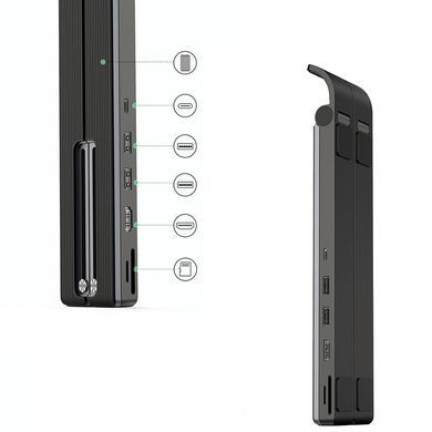 Складана підставка для ноутбука Ugreen X-Kit HUB Type C-->2xUSB 3.2 Gen1/HDMI 4K /SD/TF, CM359 чорна (80551) [402576]