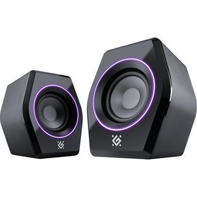 Акустична система 2.0 Defender Solar 9, 10Вт, Bluetooth, RGB підсвітка, USB, чорна (65939) [405265]
