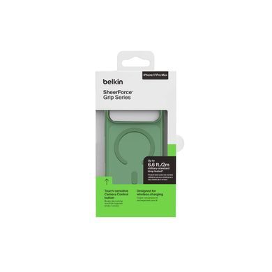 Чохол Belkin для iPhone 17 Pro Max, Magnetic Protective Grip, Sage (MSA036HQSE) [112129]