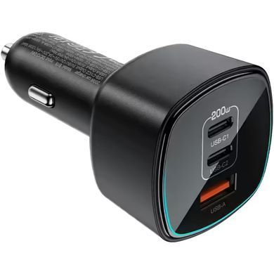 Автозарядка 3xUSB 200W (2xUSB-C + USB-A) B18 Acefast (6974316285953) [405976]