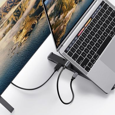 Складана підставка для ноутбука Ugreen X-Kit HUB Type C-->2xUSB 3.2 Gen1/HDMI 4K /SD/TF, CM359 чорна (80551) [402576]