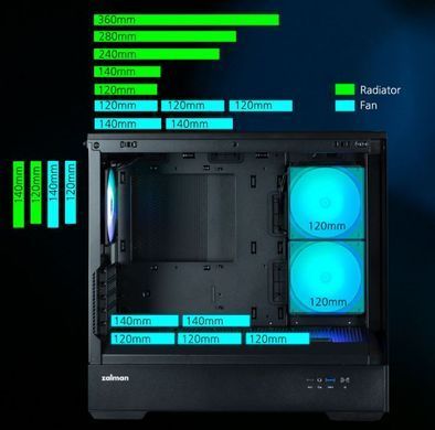 Корпус Zalman P30 Black V2 без БЖ (P30BLACKV2) [608827]