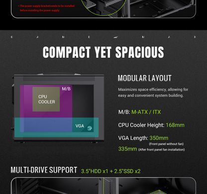 Корпус для ПК GAMEMAX (Spark Air BK) [303778]