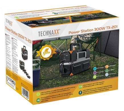Портативна зарядна станція Technaxx 300W Powerstation (TX-201) [200207]