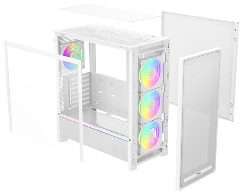 Корпус для комп'ютера ATX W/O PSU DELTA C70 WH ARGB OCYPUS (DELTA-C70-WHG400XX-GL) [503590]