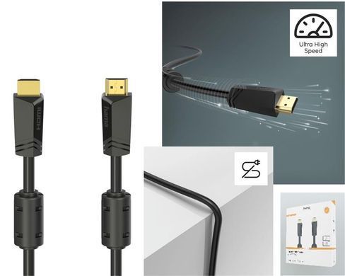 Кабель Hama HDMI (M/M) 10м, 4K, чорний (00205009) [112447]
