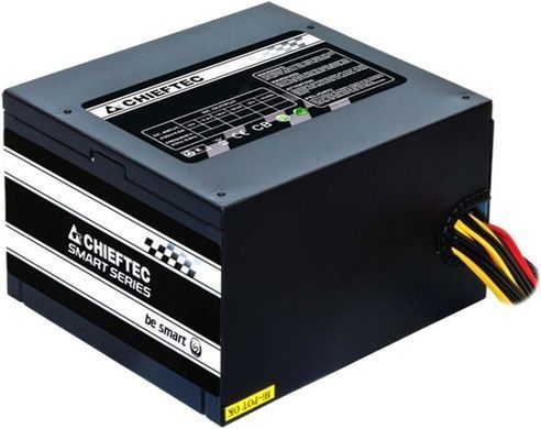 Блок живлення CHIEFTEC Smart (500W), >85%, 120мм, 1xMB 24pin(20+4), 1xCPU 8pin(4+4), 2xMolex, 3xSATA, 1xPCIe 8pin(6+2) (GPS-500A8) [110793]