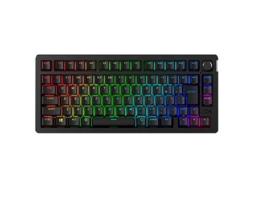 Клавіатура механічна HyperX Alloy Rise 75key, Red, USB-A/WL/BT, EN/UA, RGB, чорний (91Y91AA) [103637]