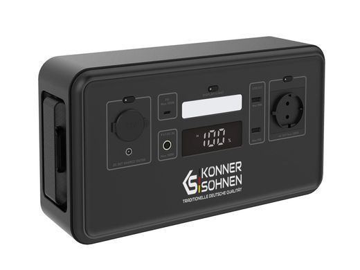 Портативна електростанція Konner&Sohnen KS 500PS, 500Вт, 448Вт&middot;год, LifePo4, 230В, Bluetooth, 4.9кг (KS500PS) [112562]