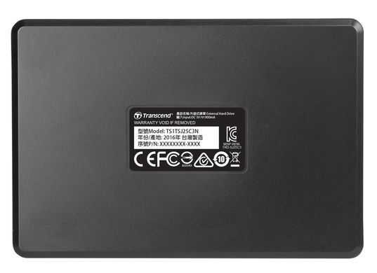HDD накопичувач Transcend StoreJet 25C 1TB USB 3.0 Iron Gray (TS1TSJ25C3N) [202221]