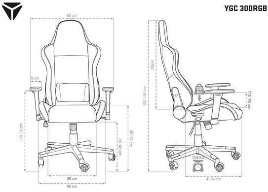 Крісло Yenkee YGC 300RGB STARDUST Gaming chair (45015755) [202995]