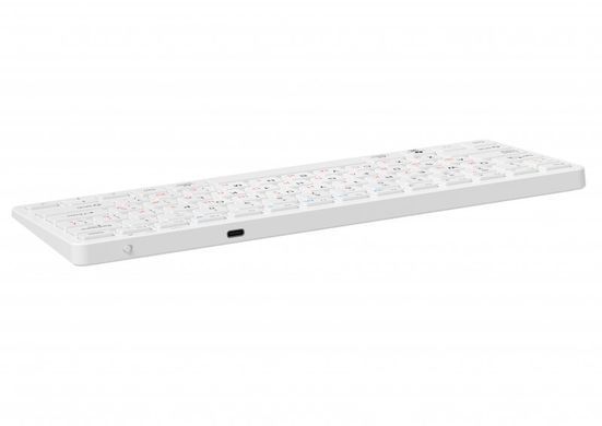Клавiатура бездротова Maxxter Silver (KBW-C01S-UA) [606083]
