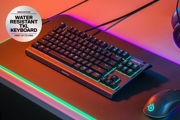 Клавіатура ігрова SteelSeries Apex 3 TKL UA Black (64831) [401051]