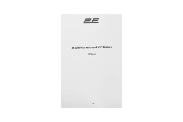 Клавіатура мембранна 2E KS240 110key, WL/BT, EN/UK, сіро-чорний (2E-KS240WG_UA) [103587]