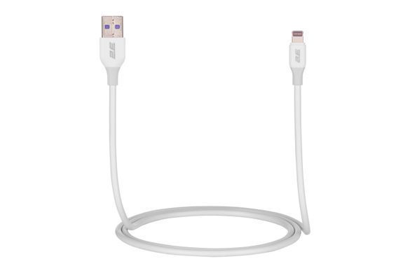 Кабель USB-A > Lightning заряджання/синхронізації 2E 1м, Glow, білий (2E-CCAL-WH) [111734]