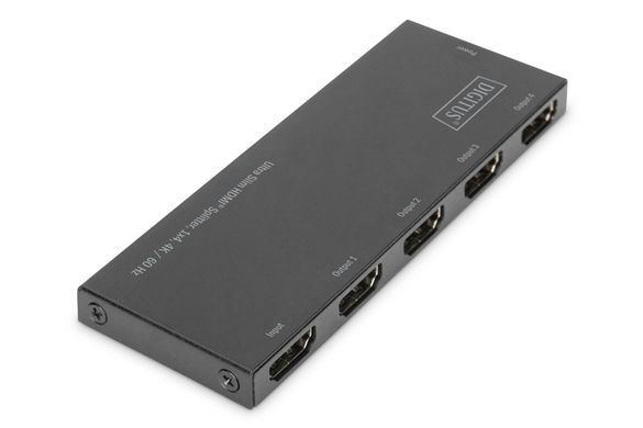 Відеосплітер DIGITUS HDMI (INx1 - OUTx4), 4K, Ultra Slim (DS-45323) [109954]