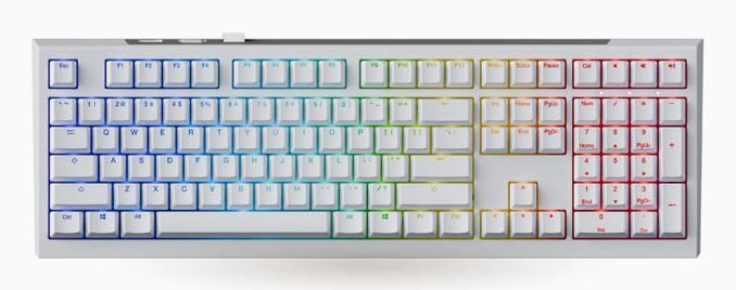 Клавіатура бездротова Ducky One X Wireless магнітні перемикачі, білий (ON2408AST3-DAUSPDOECL2WW1) [503900]