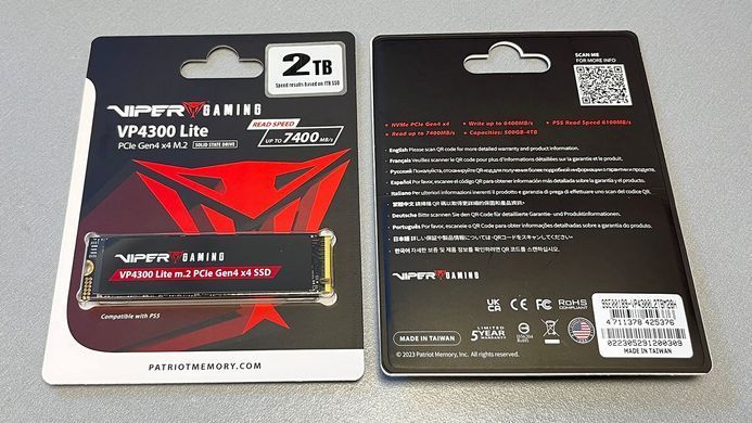 Накопичувач SSD 2TB Patriot VP4300 Lite M.2 2280 PCIe 4.0 x4 (VP4300L2TBM28H) [608106]