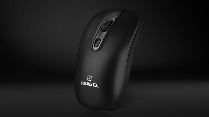 Миша бездротова REAL-EL RM-350W Black (EL123200043) [606717]