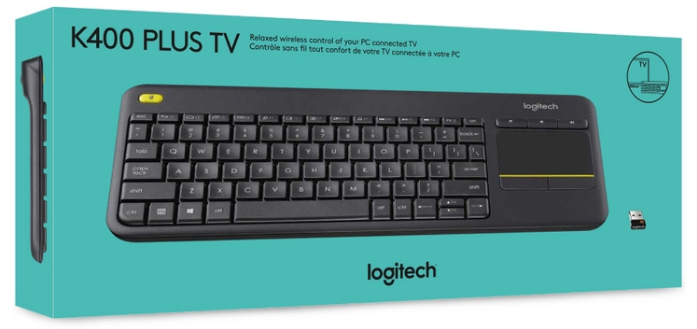 Клавіатура Logitech Wireless Touch K400 Plus, US, Black (920-007145) [200699]