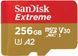 Карта пам'яті SanDisk microSD 256GB C10 UHS-I U3 R190/W130MB/s Extreme V30 (SDSQXAV-256G-GN6MN) [110035], фото 2