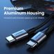 Кабель UGREEN US261 USB-C to USB-C PD Fast Charging Cable 3A Max Gray Black 1m (UGR-50150) [806663], фото 5