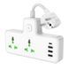 Мережевий подовжувач HOCO AC11A Voyage 2-position expansion socket(1C3A) (8.5 cm) White (6942007607063) [805476], фото 3