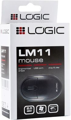Мишка LogicConcept LM-11, 3 кн., 1000dpi, чорна (M-LC-LM11) [401134]