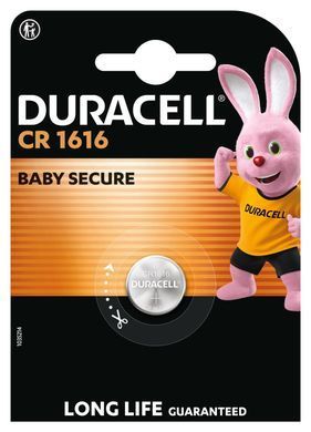 Спеціальна літієва батарейка типу «таблетка» Duracell 1616 3V, (CR1616), 1 шт. в упаковці (5011067) [203732]