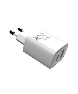 Мережевий зарядний пристрій Sigma mobile X-power 33W GaN, PD, QC (1xUSB-C + 1xUSB-A) White (PS33-01) [619656]
