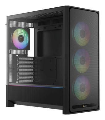 Корпус для комп'ютера ATX W/O PSU DELTA C70 BK ARGB OCYPUS (DELTA-C70-BKG400XX-GL) [503591]