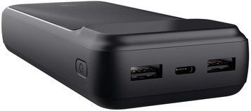 Акумулятор портативний літій-іонний power bank Trust Avala, 20000мА&middot;год, 2хUSB-A/USB-C, 20W, PD/QC 3.0, чорний (25883_TRUST) [111877]