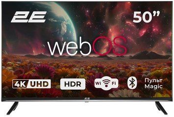 Телевізор 50" 2E LED 4K 60Hz Smart WebOS Black (2E-50A07KW) [102241]
