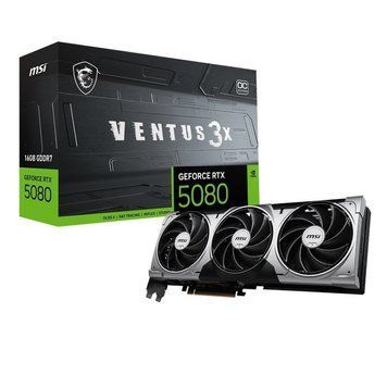 Відеокарта GF RTX 5080 16GB GDDR7 Ventus 3X OC MSI (GeForce RTX 5080 16G VENTUS 3X OC) [605838]