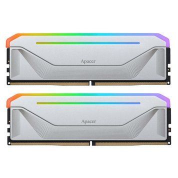 Модуль пам`ятi DDR5 2x16GB/5200 Apacer NOX RGB Silver (AH5U32G52C522NWAA-2) [606267]