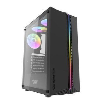 Корпус для комп'ютера DARK FLASH DK151 LED ATX без блока живлення, чорний (DK151 BLACK) [503304]