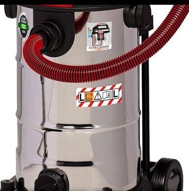 Пилосос професійний Einhell TE-VC 2340 SACL 1500Вт 225мБар контейнер 40л розетка клас L 10.1кг (2342470) [105675]