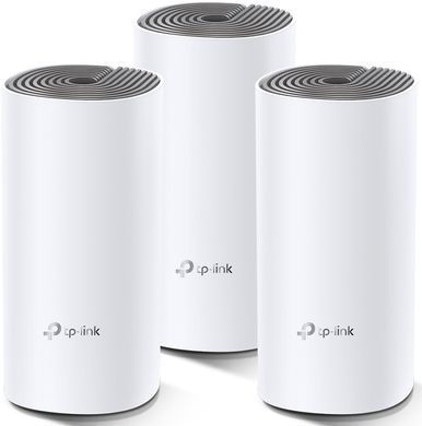 Система WiFi-Mesh TP-LINK Deco E4 AC1200, 2xFE LAN/WAN, 3мод (DECO-E4-3-PACK) [104466]
